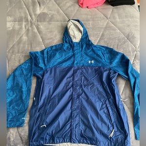Blue under armor, rain jacket